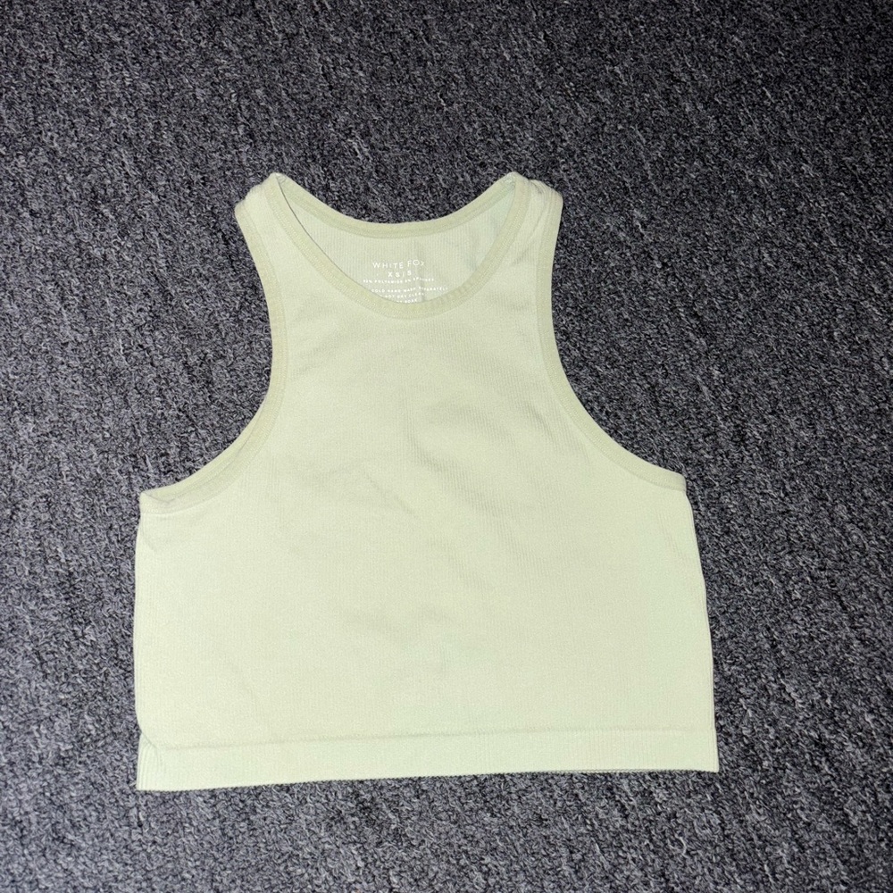 White Fox Sage Green Top